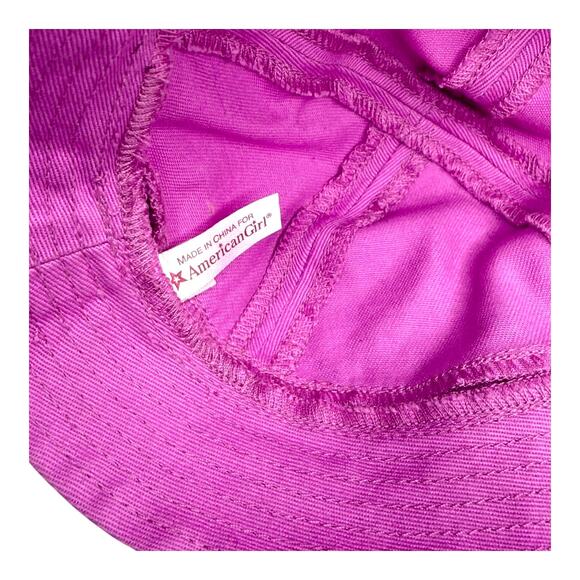 American Girl 2in1 Beach Outfit HAT Pink Canvas Doll Hat Summer Accessory - Picture 4 of 6